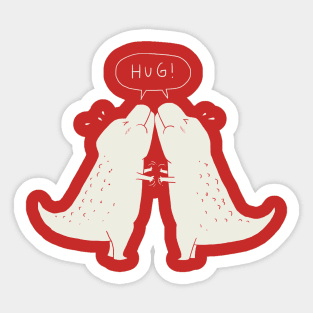 Dino hug Sticker